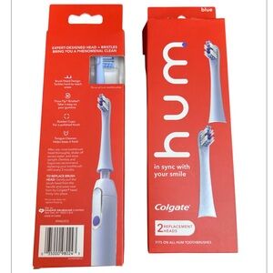 Colgate Hum Electric Toothbrush Replacement Heads - Blue